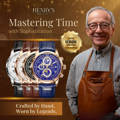 Premium Læderrem Chronograph Ur