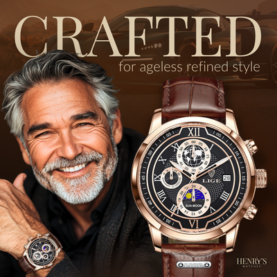 Premium Læderrem Chronograph Ur