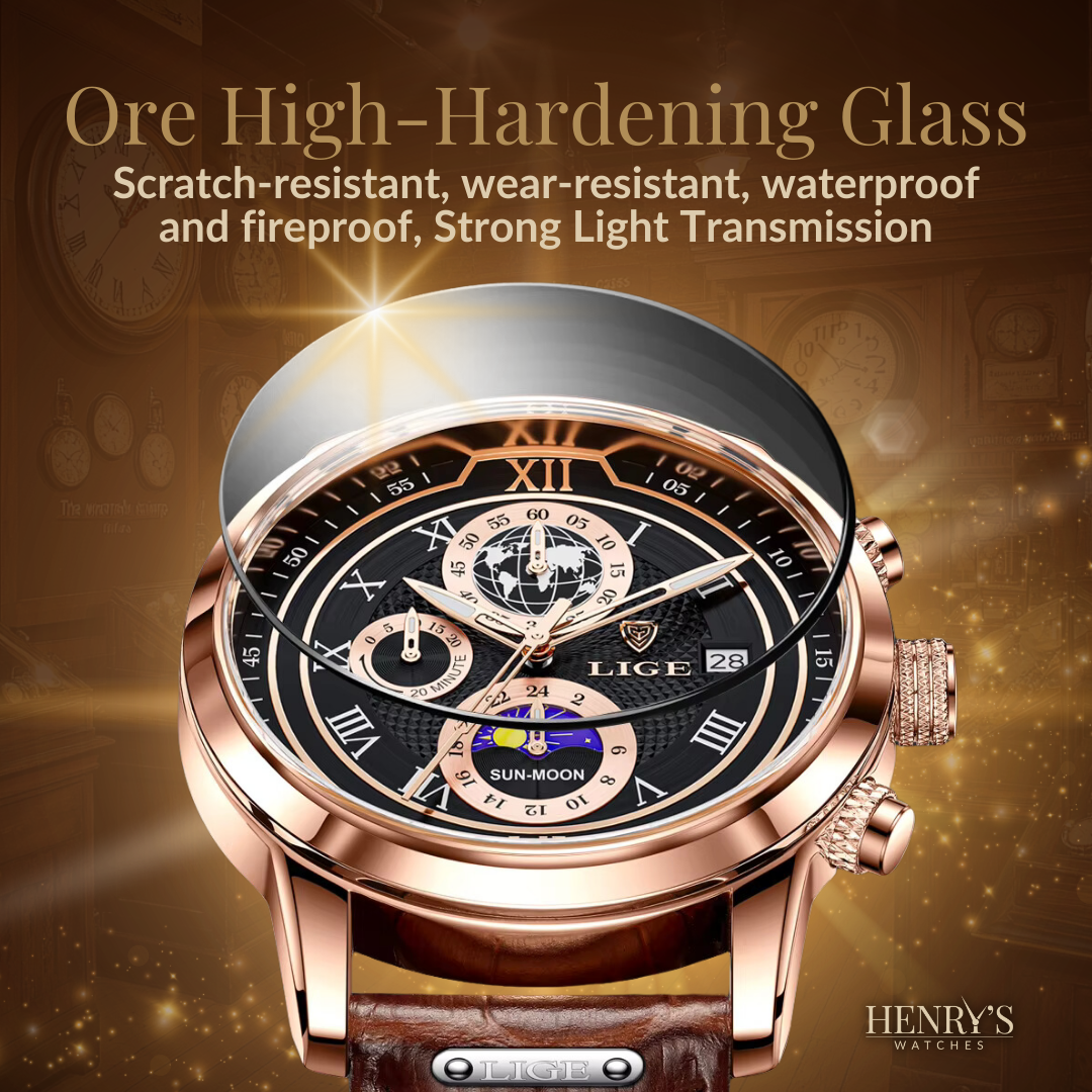 Premium Læderrem Chronograph Ur