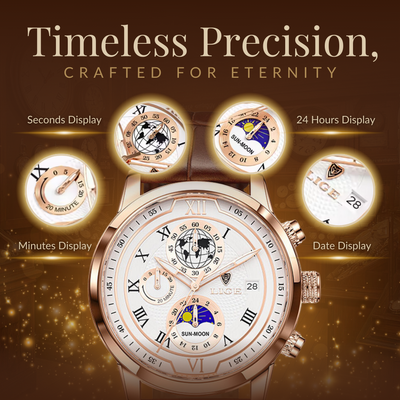 Premium Læderrem Chronograph Ur