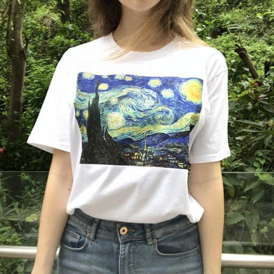 Van Gogh Den Stjernespejlede Nat T-shirt