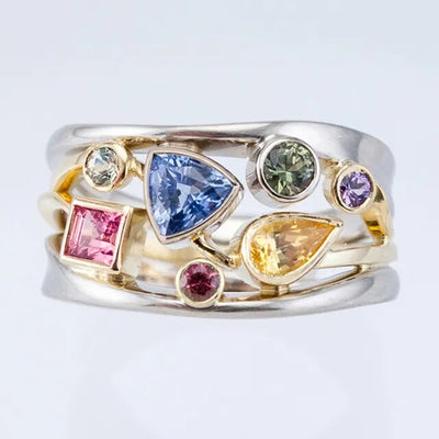 Vintage Farverig Zirconia Ring