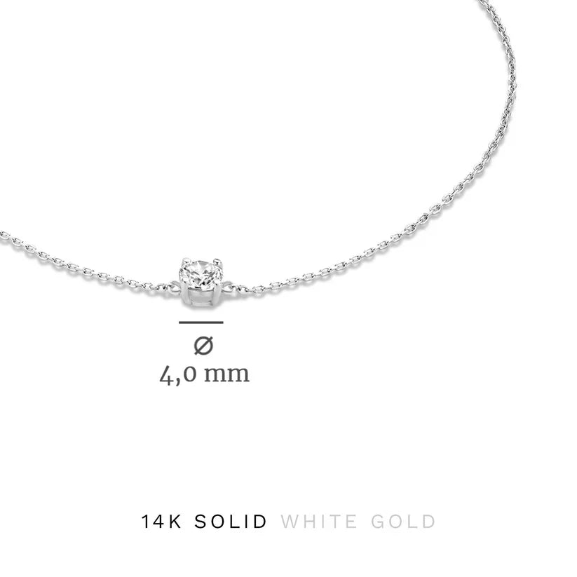 Cléa Moissanite Sten Sæt | Hvidguld 14k