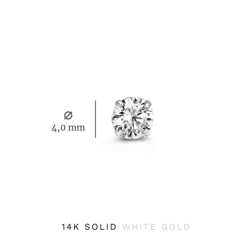 Dara Brillane Stenøreringe Sæt | Hvidguld 14k