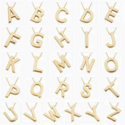 Kærlighedsbrev initial halskæde | Hvidguld 18k