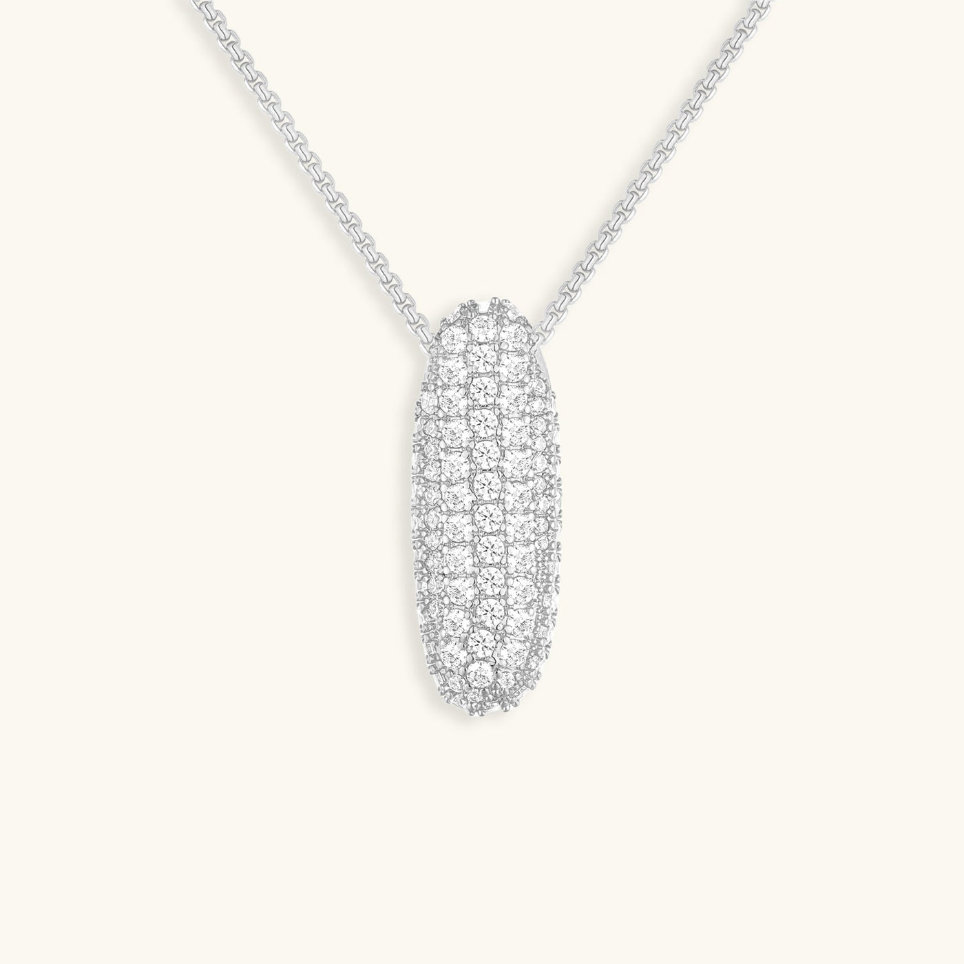 Navnesmykke Bubble med diamant | 18k Guld