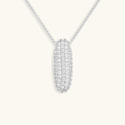 Navnesmykke Bubble med diamant | 18k Guld