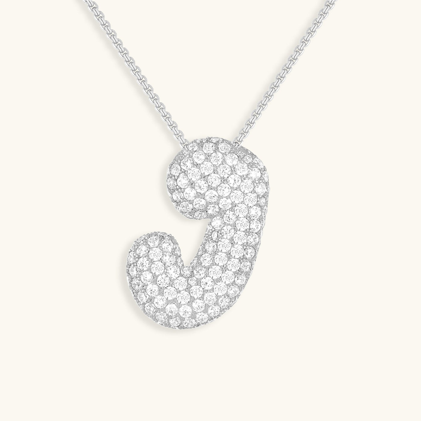 Navnesmykke Bubble med diamant | 18k Guld