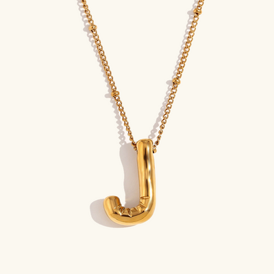 Næseørering med initialer i bobleform | Guld 18k