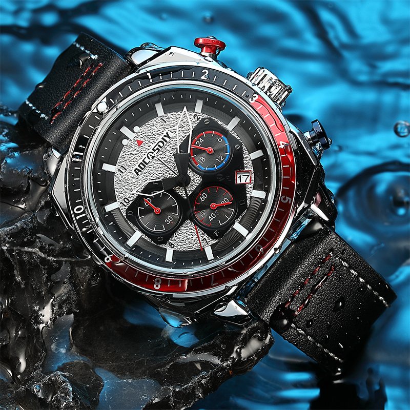 Luksus Chronograph Sport Quartz Ur