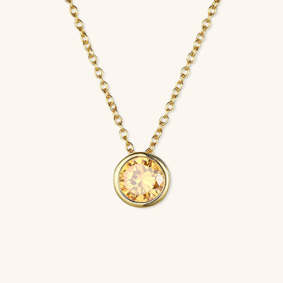 Amelia Halskæde med Fødselssten | 18k Guld