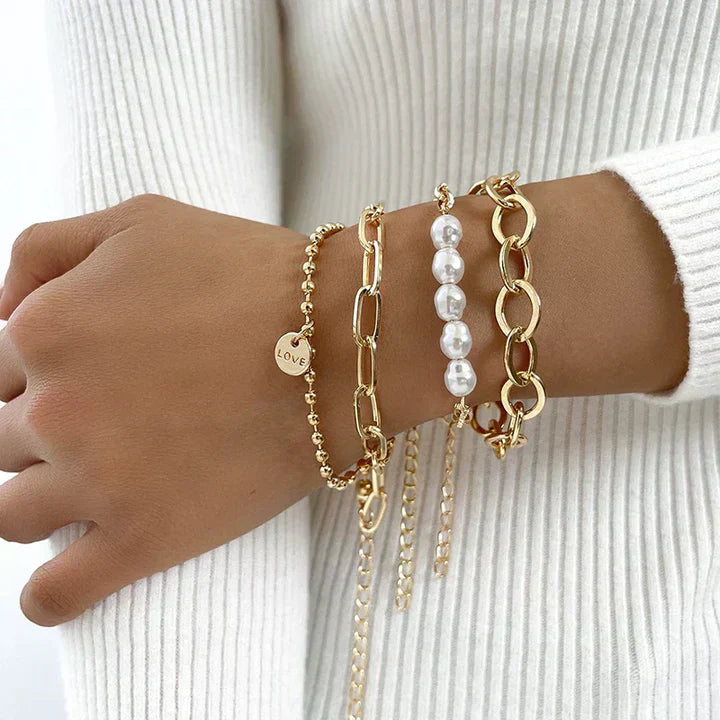 Guld Perle Armbånd Pakker