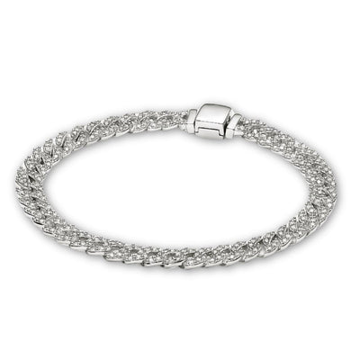Moissanite Cuban Armbånd | Hvidguld 18k