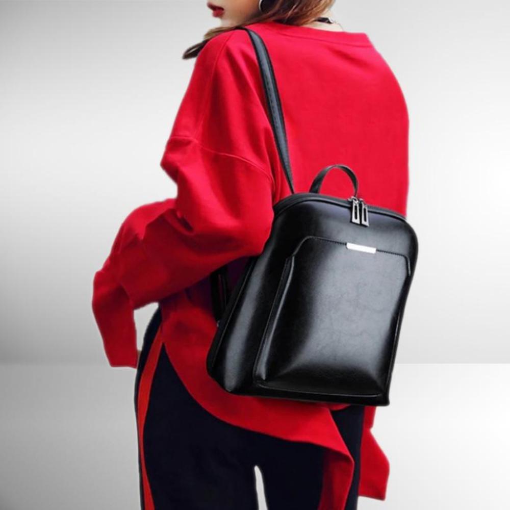 Klassisk rygsæk med dobbelt lynlås - elegant design
