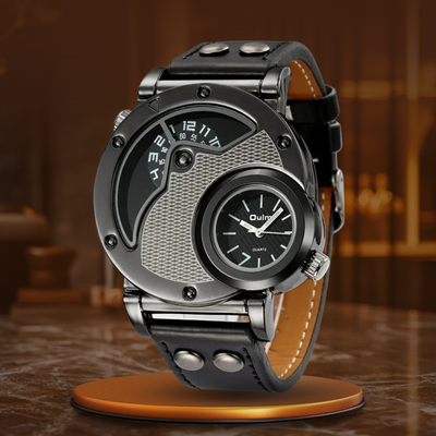 Luksus Dual Time Quartz Ur