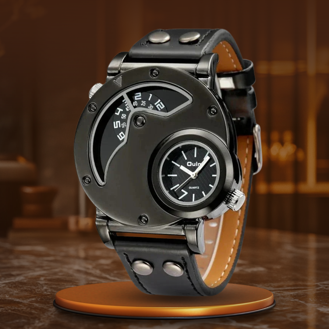 Luksus Dual Time Quartz Ur