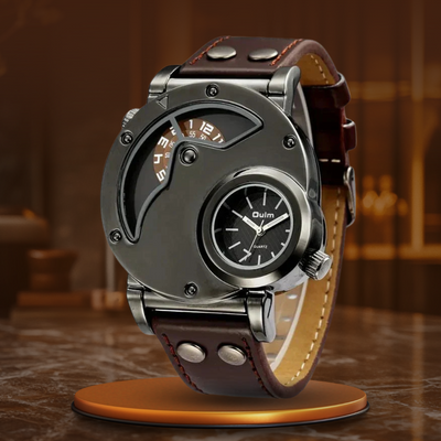 Luksus Dual Time Quartz Ur