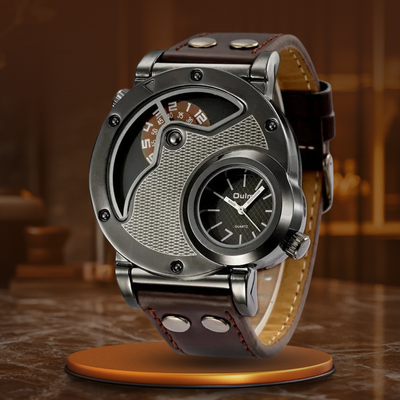 Luksus Dual Time Quartz Ur