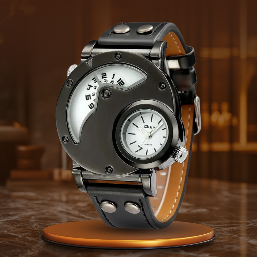 Luksus Dual Time Quartz Ur