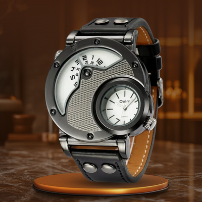 Luksus Dual Time Quartz Ur