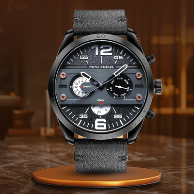 Luksus Læderrem Quartz Chronograph Sportsur