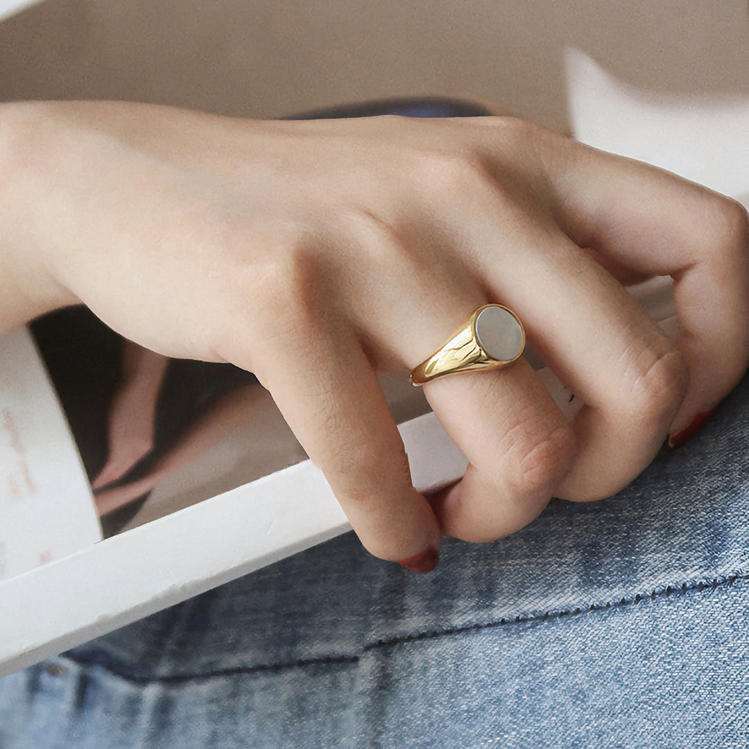 Perle Ring | 18k Guld
