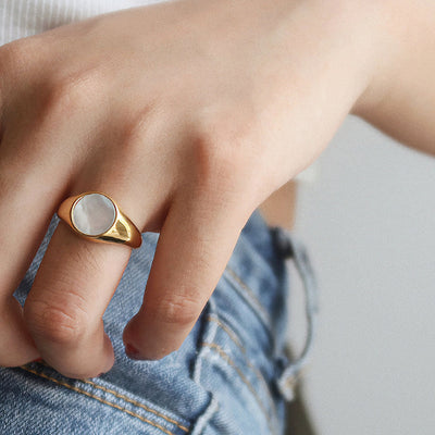 Perle Ring | 18k Guld