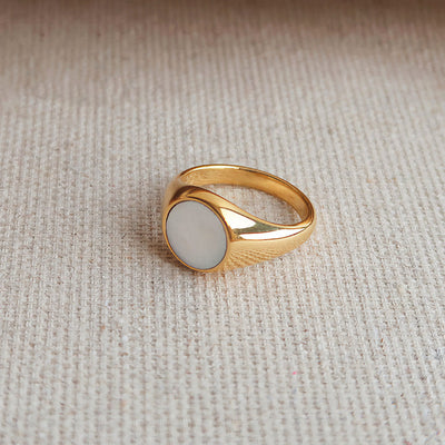 Perle Ring | 18k Guld