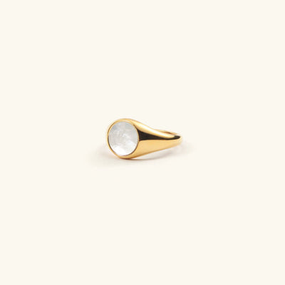 Perlemors Guld Ring