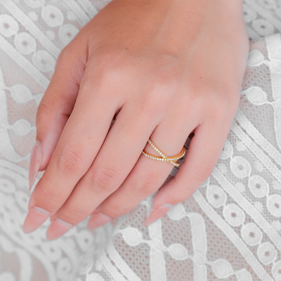 Korsring Nia Gold Diamant | 18k Guld