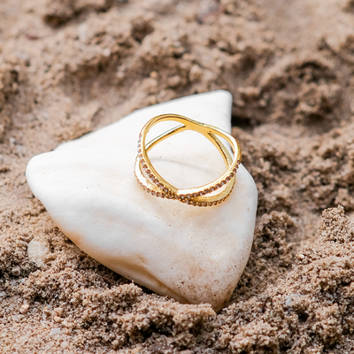 Korsring Nia Gold Diamant | 18k Guld