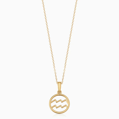 Zodiac tegn halskæde | Hvidguld 18k