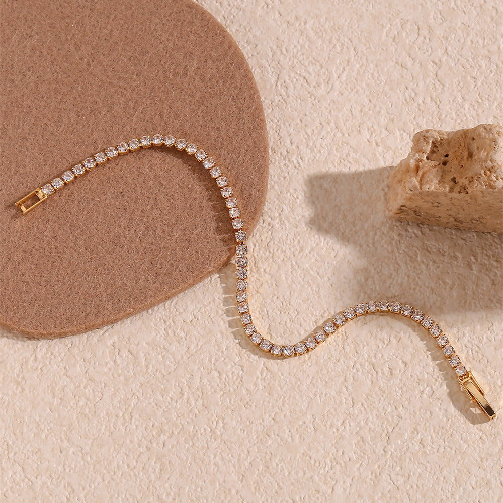 Tennisarmbånd Lillian | 18k Guld