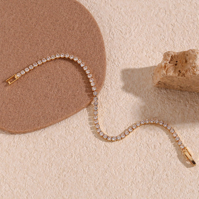 Tennisarmbånd Lillian | 18k Guld