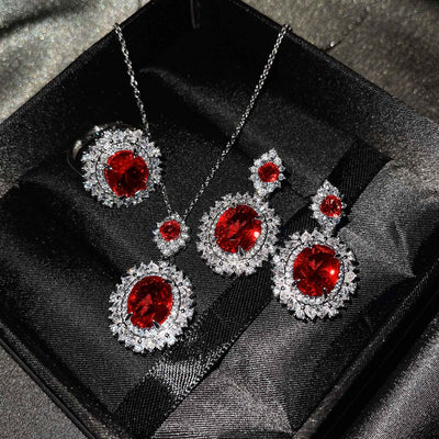 Vespera Aetherin Rosa Sæt | Hvidguld 18k - DK