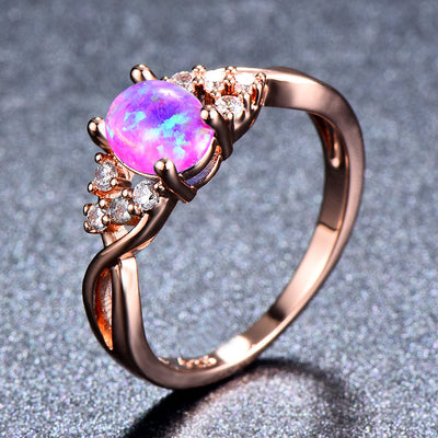 Sylva Moonhart Hvid Ring | Roséguld