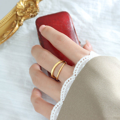 Ring med nilloverflade | 18k Guld