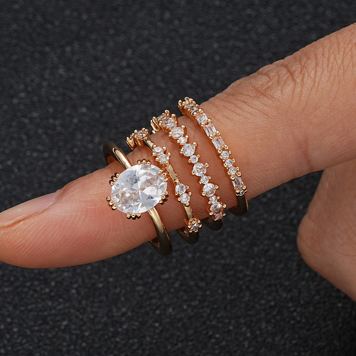 Solène Viremont Ring Sæt | Guld