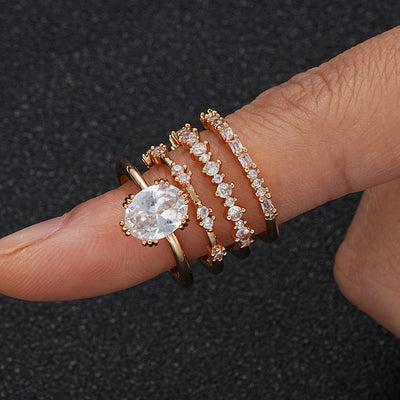 Solène Viremont Ring Sæt | Guld