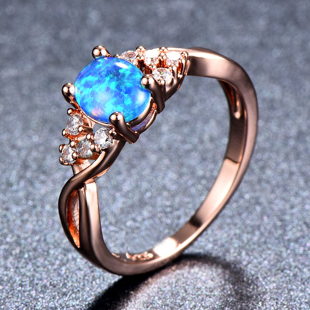 Sylva Moonhart Hvid Ring | Roséguld