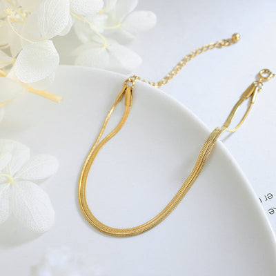 Klassiske Dobbelt Guld Armbånd | Guld 18k