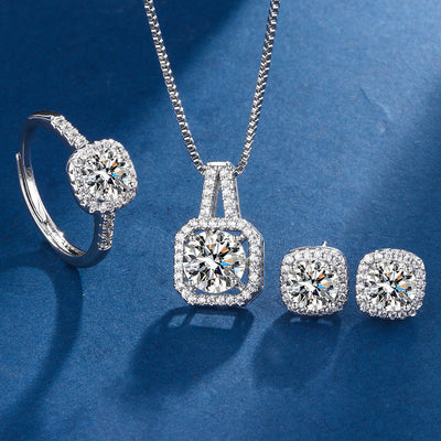 Aria Quadrat Radiant Set | Hvidguld 16k - DK