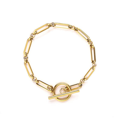 Link T-Bar Armbånd | Hvidguld 16k