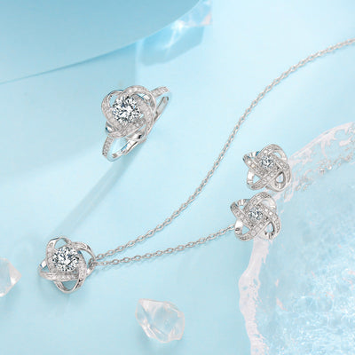 Fleur de Givre Klee-Knoten-Set | Hvidguld 16k - DK
