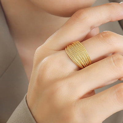 Vera ring med åben ende |  18k guld