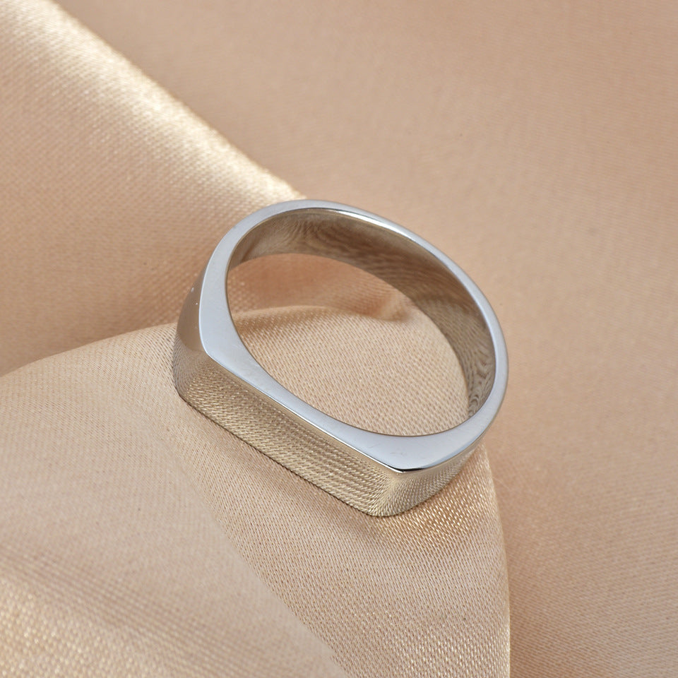Rektangulært Seglring | 18k Guld