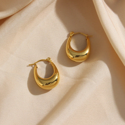 Evie Øreringe i Kredsform | 18k Guld
