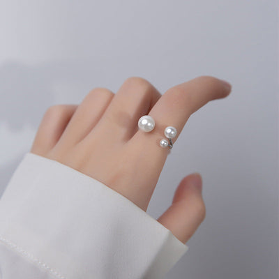 Justerbar Trio Perle Ring
