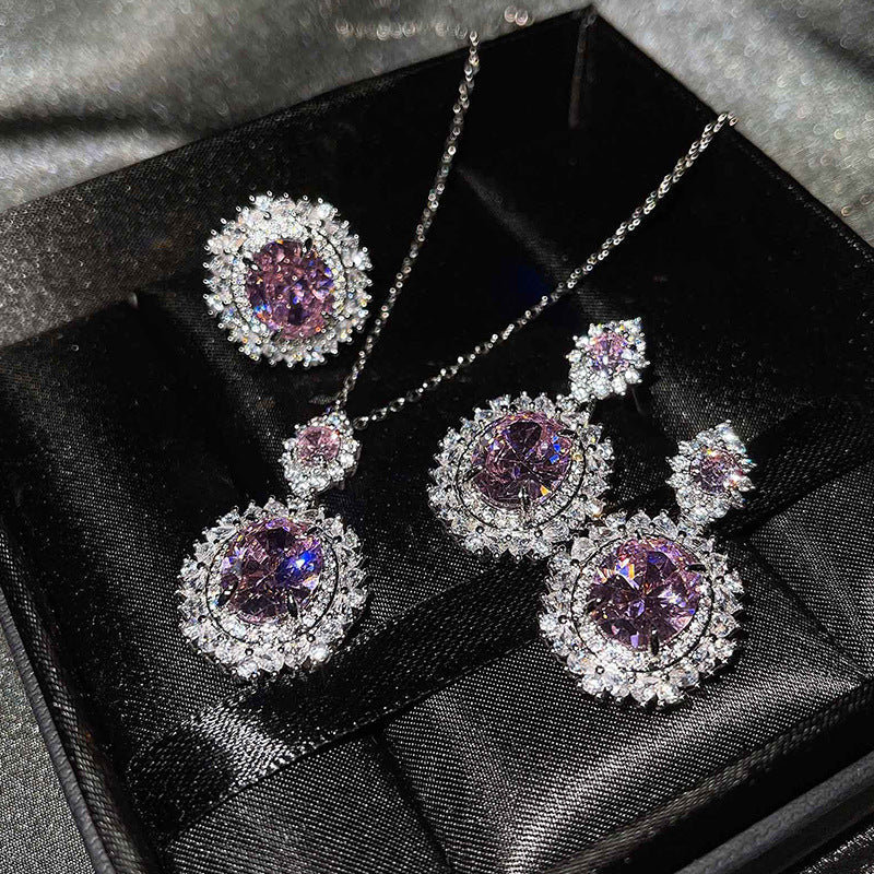 Vespera Aetherin Rosa Sæt | Hvidguld 18k - DK