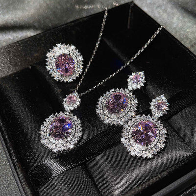 Vespera Aetherin Rosa Sæt | Hvidguld 18k - DK